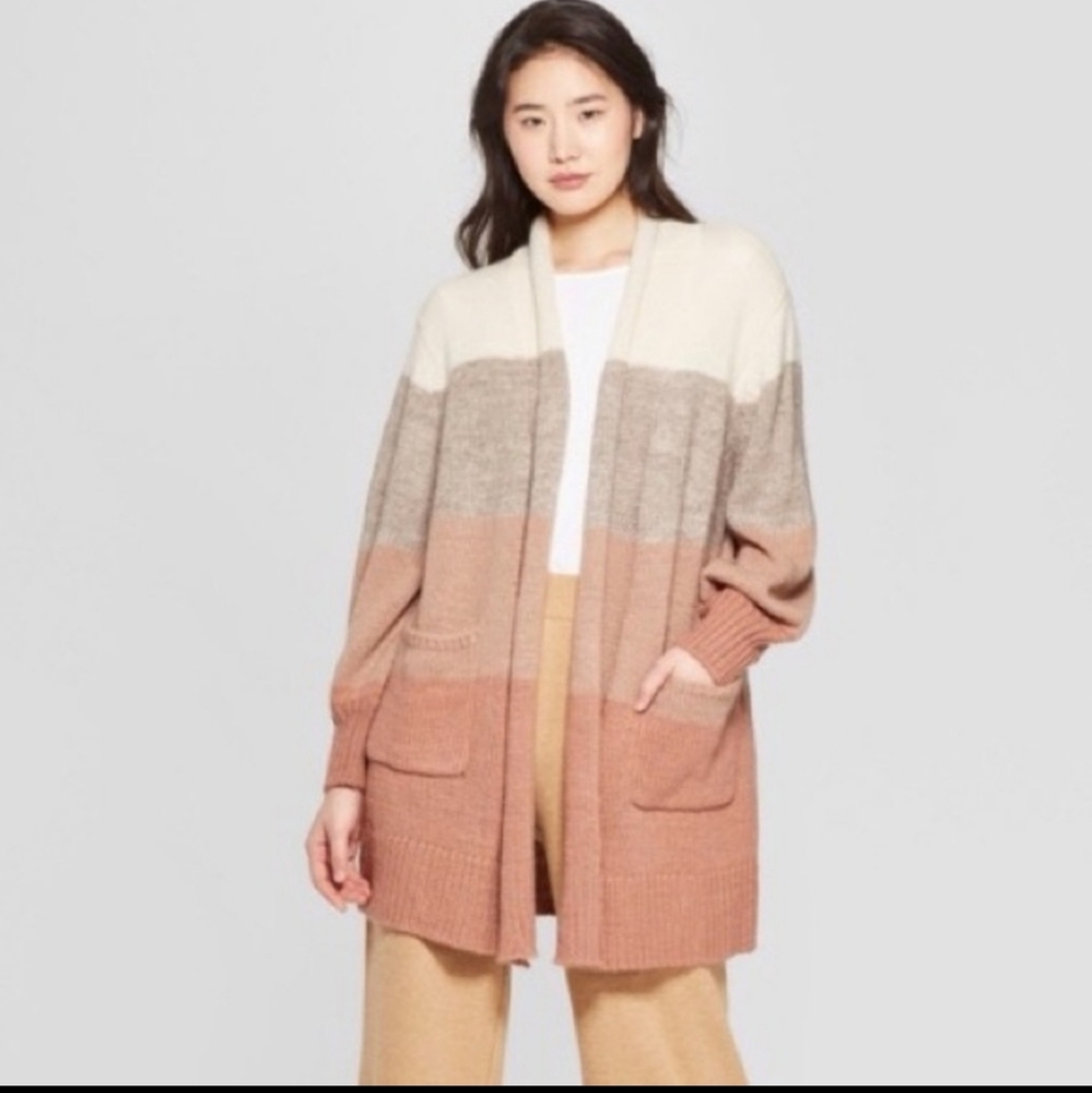 Color Block Oversized Cardigan Size 3X